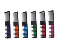 TOVINANNA 6pcs Washable Hair Chalk Set Hair Dye Coloring Comb for Halloween for Salon and Party Use