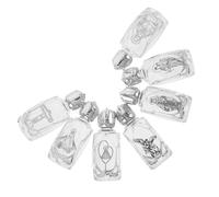TOVINANNA 7pcs Holy Water Bottles Embossed Mary Design Small Glass Containers for Baptism Party Favors Travel-friendly Perfume Lotion Essential Oil Storage
