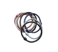 TOVINANNA 7pcs Simple Hair Ties for Women Girls Elastic Rubber Bands Black Grey Cameo Brown Ponytail Holders for Daily Use Special Occasions