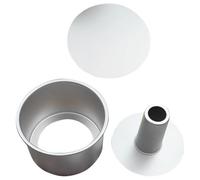 TOVINANNA 8-Inch Angel Food Cake Pan Aluminium with Detachable Bottom for Home Baking Sponge and Chiffon Cakes