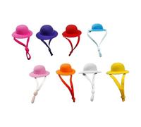 TOVINANNA 8pcs Adjustable Plush Chicken Hats for Pets, Small Decorative Bird Accessories, Safe and Comfortable Mini Hats for Family Portraits and Birthdays