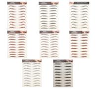TOVINANNA 8Pcs Hair-like Eyebrow Stickers Temporary Fake Eyebrows Grooming Shaping Transfers for Natural Full Brows Easy to Use for Women and Beginners