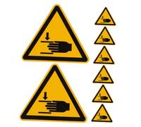 TOVINANNA 8PCS High Adhesion Hand Warning Stickers Clear Safety Labels for Industrial Equipment Quick Apply Decals for Indoor Outdoor Use Pinch Hazard Warning