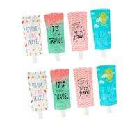 TOVINANNA 8pcs Leak Proof Portable Travel Lotion Bags 100ml Squeezable Plastic Emulsion Containers for Shampoo and Toiletries, Suitable for Airport Security and Travel Use