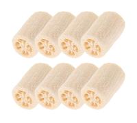 TOVINANNA 8pcs Natural Loofah Exfoliating Pads for Bath and Kitchen Gentle Body Scrubber Sponges for Face Back and Dish Cleaning Eco-Friendly Loofa Sponge for Shower and Grease Removal