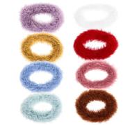 TOVINANNA 8pcs Plush Hair Ties for Hair Tie Soft Elastic Ponytail Holders Chic Decorative Accessories for Daily Wearing and Family Photo Prop