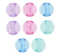 TOVINANNA 8pcs Soft Bristle Nail Brush Set for Manicure and Gel Nails, Plastic Portable Cleaning Brushes with Nylon Bristles, Versatile Use for Home and Manicure Workstation, Mini Size