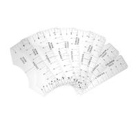 TOVINANNA 8pcs Transparent T-shirt Measuring Tool Lightweight Flexible T-shirt Alignment Ruler for Collar Centering and Chart Layout Portable for DIY Printing and Heat Press Designs