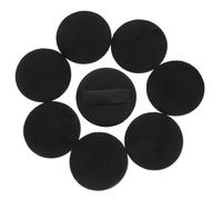 TOVINANNA 8pcs Ultra-thin Black PU Leather Makeup Replacement Velvet Face Puff for Loose and Compact Powder Lightweight Cosmetic Tools for Women