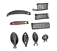 TOVINANNA 9pcs Fish Shape Hair Clips Banana Clip Set Retro Design Hairpins for Women Hair Bun Accessories