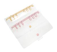 TOVINANNA A6 PVC Binder Notebook Cover Two Rings Loose Leaf Organizer Shell with Secure Buckle for Office and Study