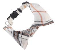 TOVINANNA Adjustable Kitten Collar for Cats with Bell, Breathable White Cloth Material, Cute Bow Tie Design, for Daily Wear and Weddings