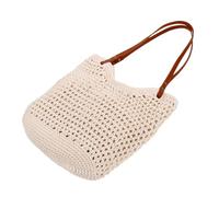 TOVINANNA Aesthetic Woven Tote Bag for Women Large Capacity Travel and Beach Bag Stylish Multi Purpose Accessory for Shopping Vacations and Daily Use Cute Yarn Design