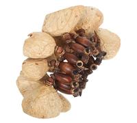 TOVINANNA African Drummer Bells Natural Shaker Percussion Bell Hand Drum Tambourine for Dance Party Yoga Craft Musical Shakers