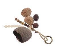TOVINANNA African Nutshell Shaker Maracas Hand Percussion Musical Instrument Natural Seeds, Lightweight Yoga Sound Bath Rattle for Rhythm Therapy and Meditation
