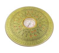 TOVINANNA Alloy Compass Chinese Round Compass 14Cm Diameter Open-Top Plate for Camping and Taoist Feng Shui