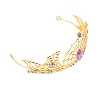 TOVINANNA Alloy Spider Web Halloween Crown Gothic Tiara Headband for Women Spooky Witch Queen Vampire Headpiece Versatile Costume Accessory for Masquerade and Roleplay