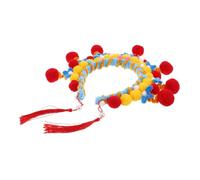 TOVINANNA Ancient Chinese Headdress Headband Traditional Hairband Elegant Pompom Details Comfortable Lightweight Design for Women and Girls for Theatre and Cosplay Events