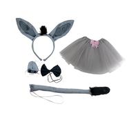 TOVINANNA Animal Ear Headband Set Little Donkey Headband for Boys and Girls Diy for Carnival