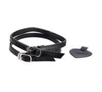 TOVINANNA Anti-loose Detachable High Heel Straps with Elastic PU Material Non-slip Ankle Shoelaces for Women Pumps Comfortable Shoe Accessories Matte Black