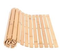 TOVINANNA Anti-skid Bamboo Bathroom Doormat Non-slip Floor Mat with Anti-slip Base Wear-resistant Shower Rug for Indoor Use Door Entrance Mat Safe Bath