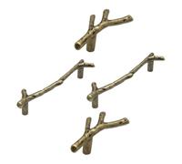 TOVINANNA Antique Copper Branch Shaped Drawer Handles 4Pcs Decorative Knobs for Cabinets Doors Wardrobes and Shoe Storage Furniture