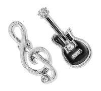 TOVINANNA Asymmetrical Music Note Guitar Earrings for Women Minimalist Studs with Shining Detail Comfortable Daily Wear Jewelry Unique Musical Theme Accessory
