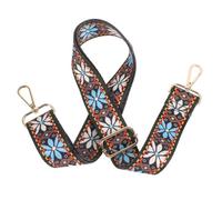 TOVINANNA Banjo Adjustable Polyester Strap with Retro Pattern and Comfortable Shoulder Padding for Mandolin and Banjo Players Metal Buckle Instrument Accessory