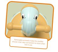 TOVINANNA Bath Seat with Non-Slip Suction Cups Lightweight Shower Chair for Boys and Removable Armrests Portable Bathtub Seat for Bathing and Feeding