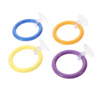 TOVINANNA Betta Fish Training Interactive Enrichment with Cups Floating Exercise Hoops 4mm Diameter with Cups 4pcs for Aquarium Fish Tanks