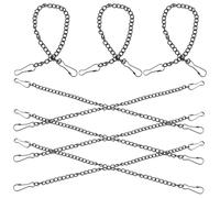 TOVINANNA Black Metal Hanging Chains with Hooks 10Pcs 7.8 Inch Iron Chains for Holiday Decorations and Posters Hanging