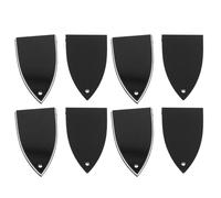TOVINANNA Black Plastic Truss Rod Covers Replacement Guitar Maintenance Accessories 8pcs Minimizing Magnetic Interference, Easy Neck Curvature Adjustments, for Electric Bass Guitar