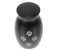 TOVINANNA Black Stainless Steel Chic Smooth Lines with Corrosion Resistance Pet Urn and Lightweight Design for Memorial Ashes Storage for People Who Lost Their Loved Pet