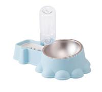 TOVINANNA Blue Double-use Dog and Cat Feeding Bowl with Detachable Design, Plastic Slow Food Feeder for Convenient Pet Feeding and Drinking
