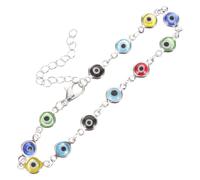 TOVINANNA Blue Evil Eye Bracelet with Metal Chain Wristband, Easy to Match and Add Personal Touch, for Valentine's Day and Wedding Accessories Random Color