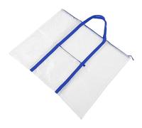 TOVINANNA Blue Plastic Art Portfolio Carrying Bag with Smooth Zipper Design and Stable Construction, Practical Bulletin Board Storage Bag for Artwork Transport and Protection