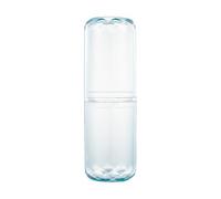 TOVINANNA Blue Plastic Travel Toothbrush Cup Multi-Purpose Organizer with Elegant and Simple Design, Portable Toothpaste Case for Convenient Oral Care the Go