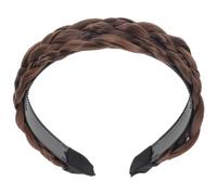 TOVINANNA Braided Hair Headband Synthetic Plaited Wig Headband Nonslip Wide Fishbone Braid Design Women Hair Accessory for Daily Wear