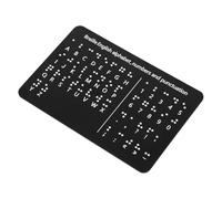 TOVINANNA Braille Learning Board with Raised Dots for Alphabet and Punctuation Robust Black Composite Design for Blind Educational Settings