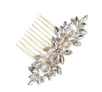 TOVINANNA Bridal Hair Side Comb with Rhinestones and Pearls Elegant Hair Accessories for Women for Weddings Proms and Special Events Secure and Stylish