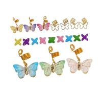 TOVINANNA Butterfly Jewelry for Hair Locs and Braids Accessory Set African Coiling Decorations