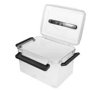 TOVINANNA Camera Lens Storage Box 26.00x19.00x17.50cm Acrylic Case | Lid and Handle, Outdoor Use for Photo Equipment and Photography Gear, Side Buckle Closure