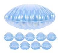 TOVINANNA Candy Boxes under the Sea 10Pcs Shell Shaped Goodies Boxes Plastic Mermaid Party Favor Wedding Storage