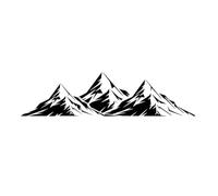 TOVINANNA Car Sticker Decal Novelty Decorative Feature Mountain Shape Made of Sturdy Black PVC for Automobile Body Decoration Suitable for Rear Window and Home Decoration, Automotive