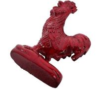 TOVINANNA Carved Wooden Rooster Figurine Desktop Craft Ornament Realistic Handcrafted Red Rosewood Animal Decoration for Home