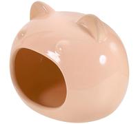 TOVINANNA Ceramic Hamster Hideout House with Cooling Feature and Decorative Touch, Cozy Small Animal Bed Suitable for Guinea Pigs and Hamsters, Small Pet Hideout