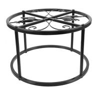 TOVINANNA Chicken Feeder Stand Metal Iron Black Circle Shaped Rust-resistant Holder for Chicken Coop Indoor Poultry Farming