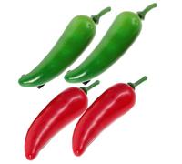 TOVINANNA Chili Pepper Hair Clips 4PCS Cute Vegetable-Themed Alligator Hairpins for Girls Creative Food Hair Accessories for Fun Styling