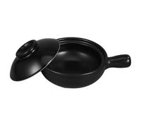 TOVINANNA Chinese Clay Pot Cooking Small Soup Pots Terracotta Material Multi-Functional with Lid for Rice and Stew Cooking in Home Kitchen