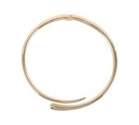 TOVINANNA Chunky Metal Open Choker Necklace for Women Sleek Minimalist Collar Jewelry with Spring Closure Versatile Statement Accessory for Weddings and Summer Events
